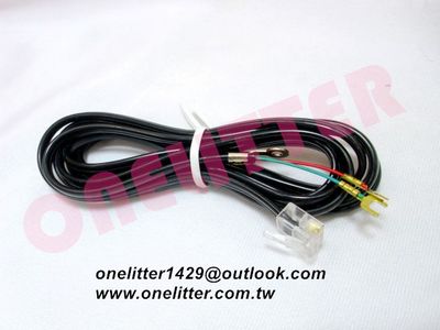 6069BK 電話頭+2Y  7尺 (黑色)